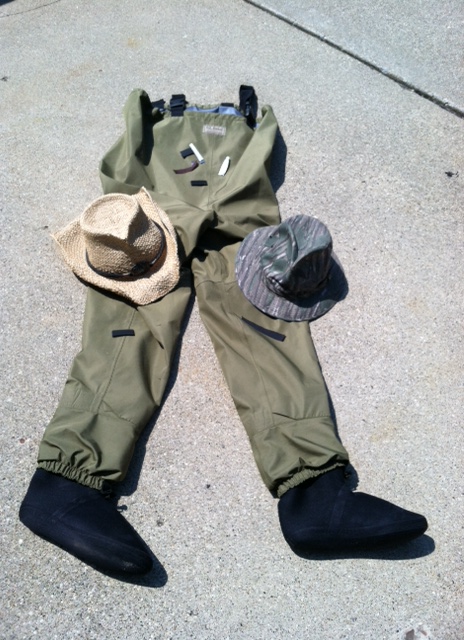 hats and waders