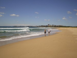 On the beach in Australia